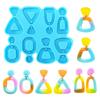 4 Styles Combined Keychain Mold Silicone Pendant Mold Earring Ornament Epoxy Resin Casting Jewelry Making Diy Crafts