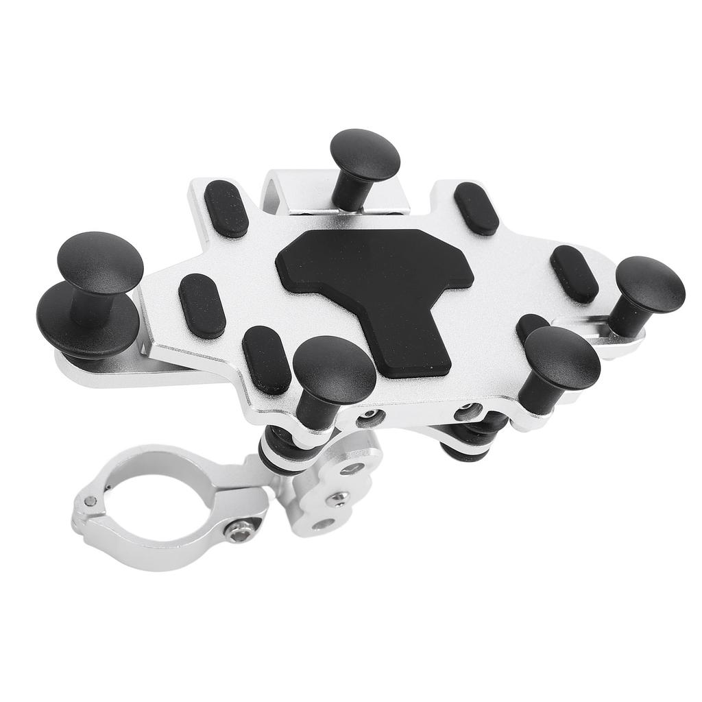 Motorcycle Phone Mount   5 Claw Rotatable Shock Absorbing Silicone Pads Motorcycle Handlebar Phone Holder