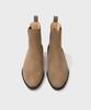 Firenze Atelier Rians_Slim Toe Square Banding Chelsea Boots 3338 [Beige Nubuck]