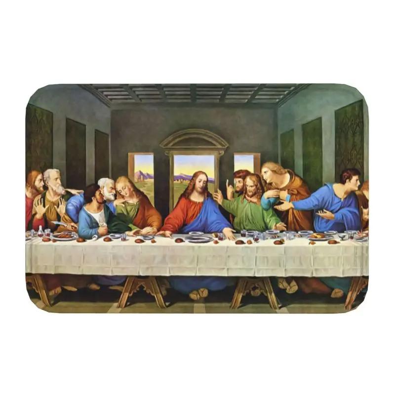 Personalized Classic Mona Lisa By Leonardo Da Vinci Doormat Mat Anti-Slip Painting Art Kitchen Bathroom Bedroom Rug Carpet