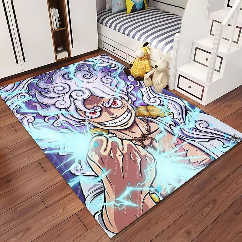 Thunder Power Anime Design Carpet suitable as a non-slip mat for the living room or bedroom sofa