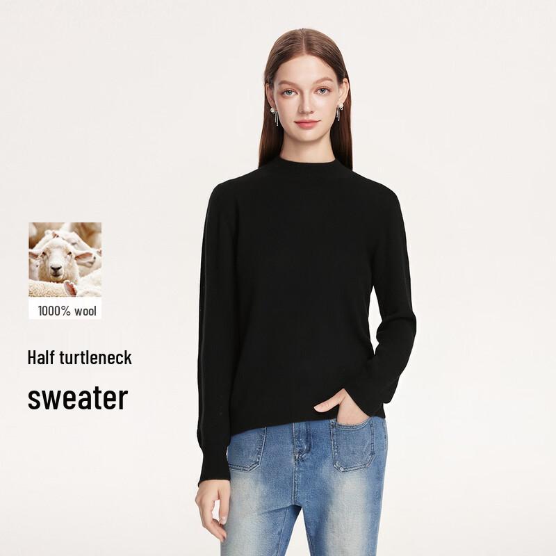 

FivePlus Women s Half-High Collar Wool Knit Sweater