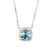 Pillow Shape Gemstone Necklace Choker Natural Amethyst Citrine Topaz Dainty Jewelry