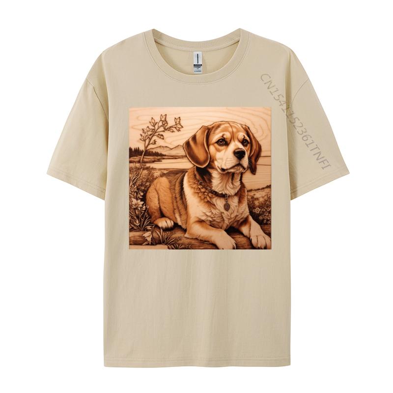 Beagle The Charm of Wood Tshirt A Funny Animal Lover Gift TShirt Unisexs Fitted Printed Tops T Shirt High Street