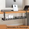 Extendable Under Desk Cable Management Tray Sturdy Power Strip Cord Holder  for Home