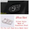 Car Head Lamp Light Switch Adjust Knob Panel Control Frame Cover Trim For MG 5 MG5    Silver Interior Accessories