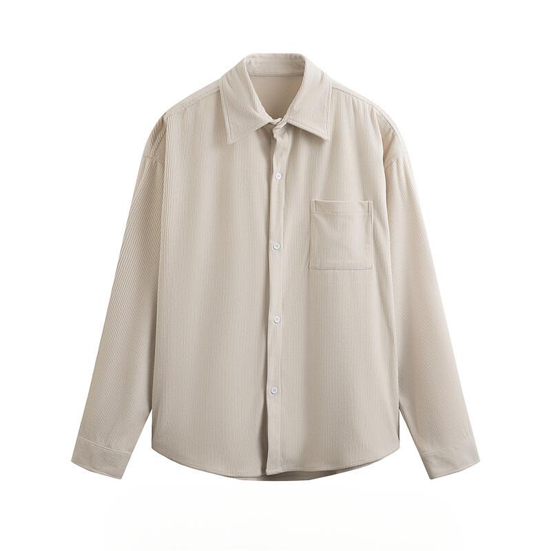 

Весенняя американская ретро вельветовая рубашка с длинным рукавом со спущенными плечами мужская однотонная толстая рубашка мужская куртка 5XL