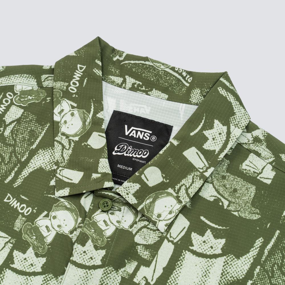 Vans X Pop Mart Dimoo World Artist Collection Casual Loose Fit All Over Print Short Sleeve Shirt Unisex shirts VN000ZT0HU21