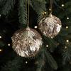 Glitter Tinsel Christmas Ball Ornament Foam Ball Sequin Ball Christmas Tree Ornament Fluffy Ball Christmas Decoration