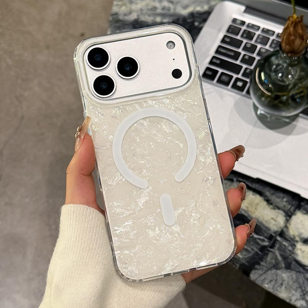 

Gilded Shell For Magsafe Phone Case For iPhone 17 Air 16 15 Pro Max Magnetic Wireless Charge Shockproof Hard Back Cover iPhone Air