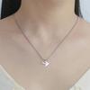 My Shape Swallow Pendent Necklace Stainless Steel Choker Swallow-Tailed Kite Bird Animal Charms Chain Women Jewelry Flying Birds