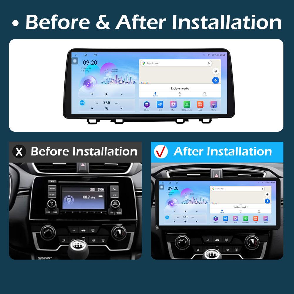 GPS Navigation DSP Stereo for Honda CRV CR-V 2017 2018 2019 2020 - 2022 WIFI 12.3Touch Screen Android Auto Bluetooth Accessories
