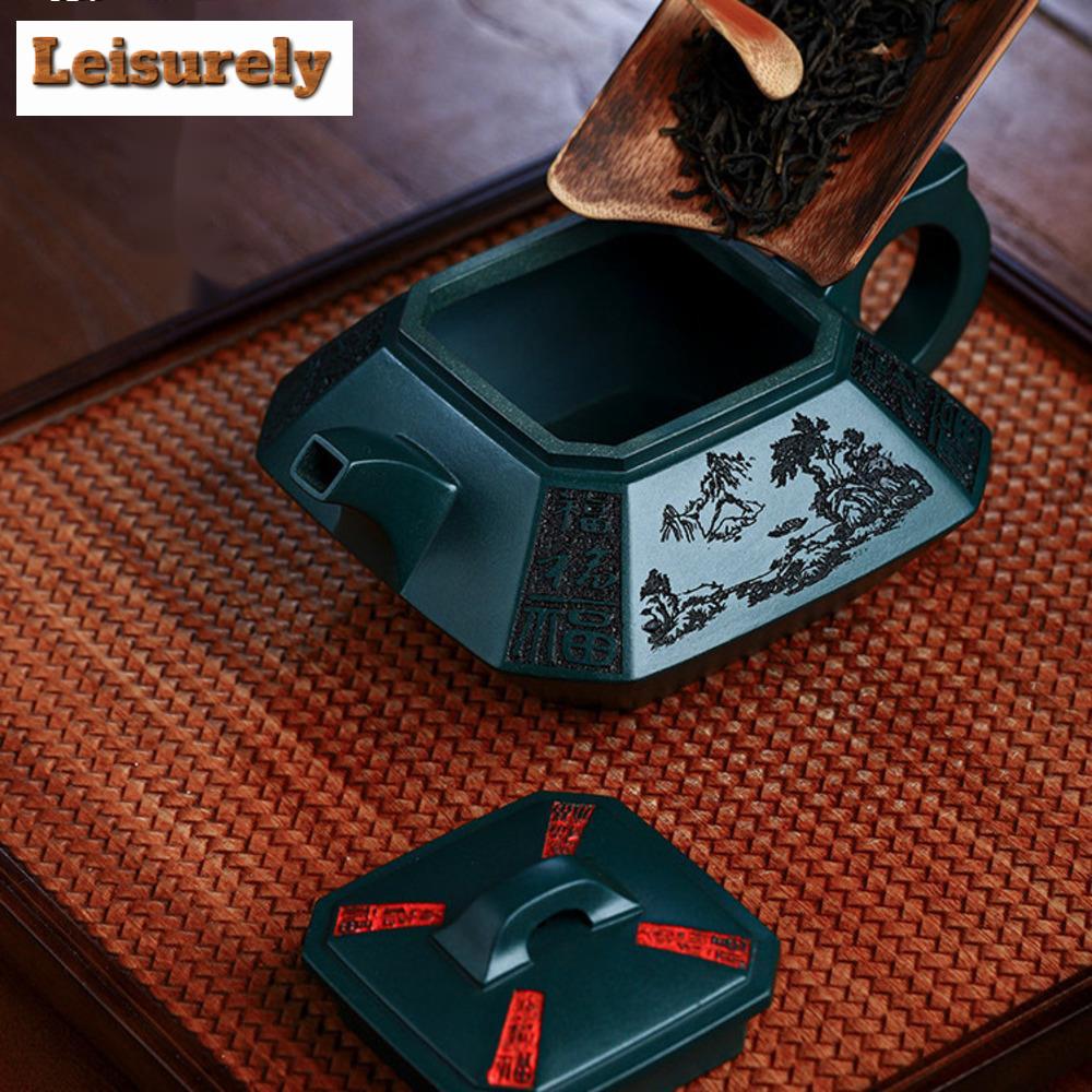 280ml High Grade Yixing Purple Clay Tea Master Handmate 9 Hole Filter Kettle Chinese Raw Or Green Mud Zisha Kung Fu Tea Set Gift