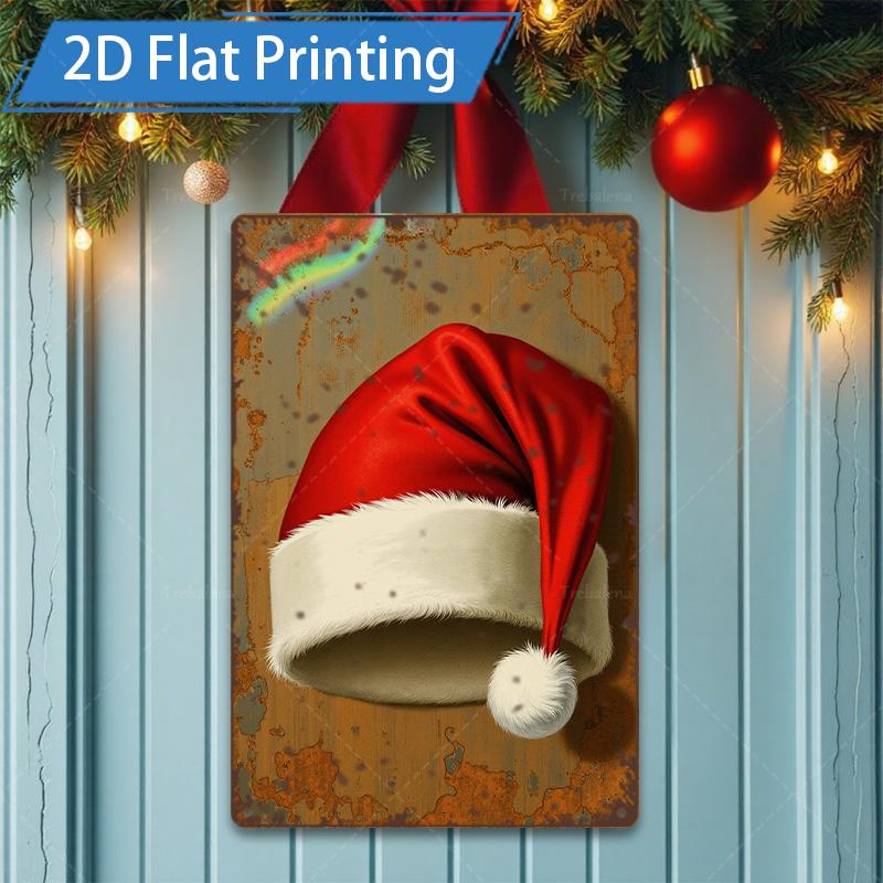 D FLAT pc Metal Sign Christmas Kids Snow Forest D Flat Metal Art Print 20x30cm(7.8x11.8inch)