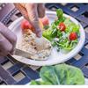 Disposable Wooden Cutlery Set 100% Home Compostable 100 Mix 40 Forks 40 Spoons and 20 Knives 6.5" Bamboo Utensils Alternative E