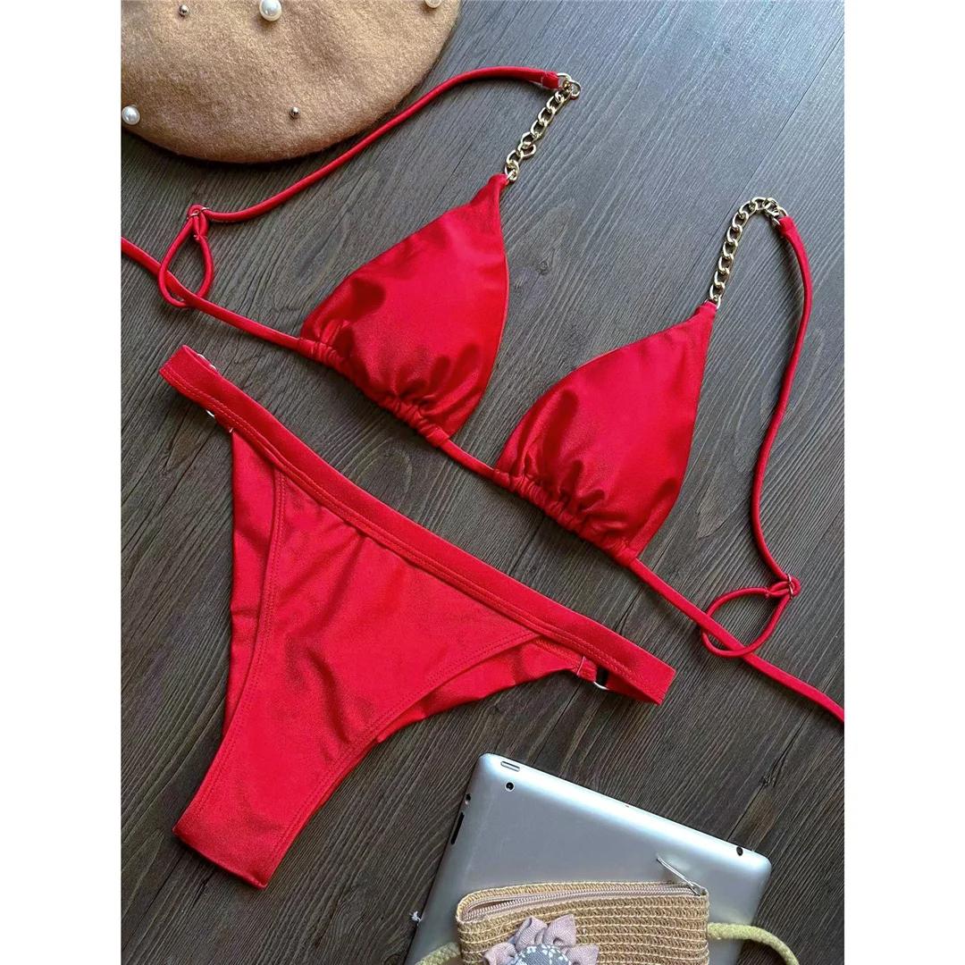 

7 цветов бретелька через шею леопардовый высокий вырез бикини женский купальник женский купальник из двух частей бикини комплект купальный костюм купальный костюм L