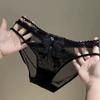 Mesh Women Underwear Hollow Bow Lace Panties Female Lingerie Lace Briefs  Lady