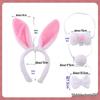 Children's Cute Plush Rabbit Ear Headband for Face Washing and Photos