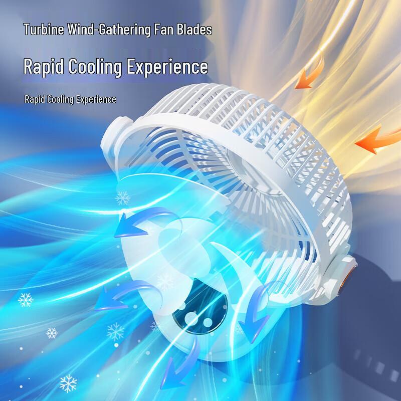 8-Inch Oscillating USB Desktop Clip Fan with Air Circulation