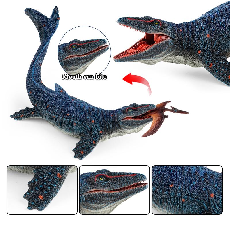 Oenux New Sealife Animals Model Prehistoric Mosasaurus Liopleurodon Kronosaurus Action Figures Solid PVC Collection Toy Kid Gift