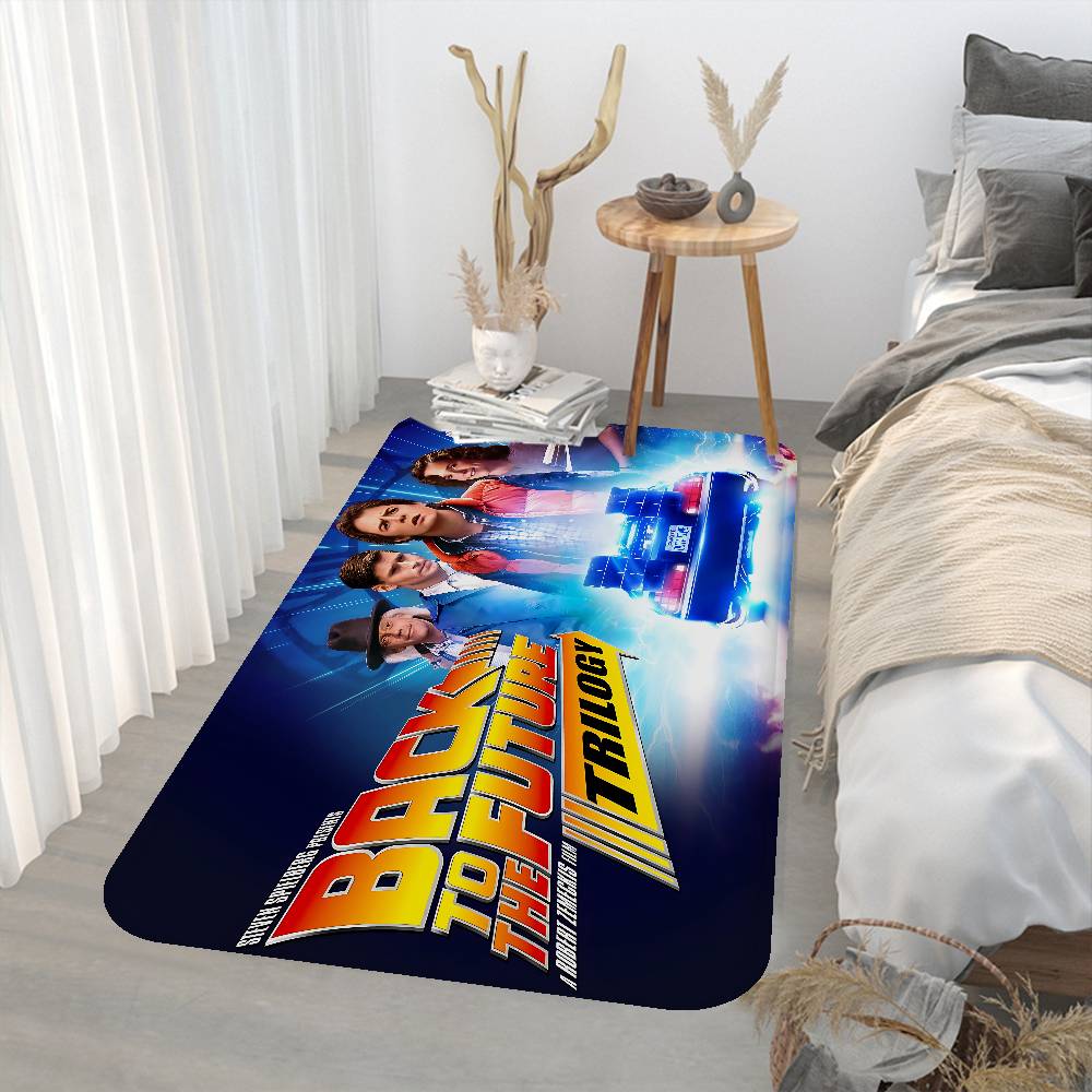 Movie B-Back To The F-uture Floor Mat INS Style Soft Bedroom Floor House Laundry Room Mat Anti-skid Household Carpets