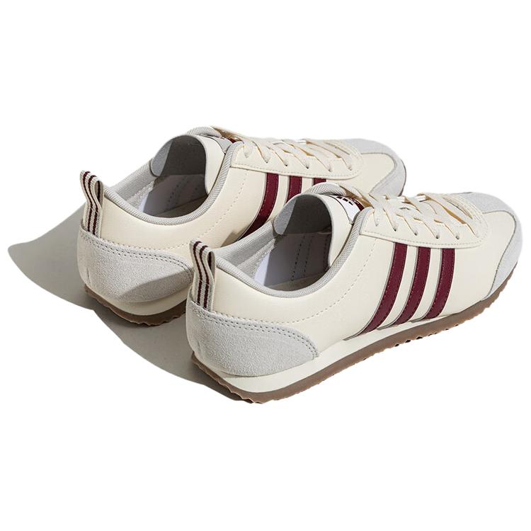 Adidas Vs Jog 2.0 Casual Series Trendy Sports Durable Low-Top Lifestyle Shoes Unisex Sneakers White Red JS4463