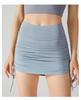 2025 Spicy Girl Style High-Waist Pleated Skirt Yoga Pants with Hip-Lifting Drawstring for Fitness