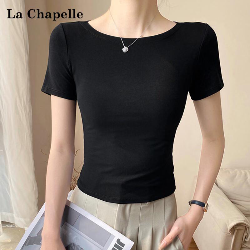 La Chapelle Women's Slim-Fit Off-Shoulder T-Shirt