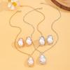 5pcs/set Punk Style Pearl Necklace Set Imitation Pearl Choker Necklace Set  Women Jewelry