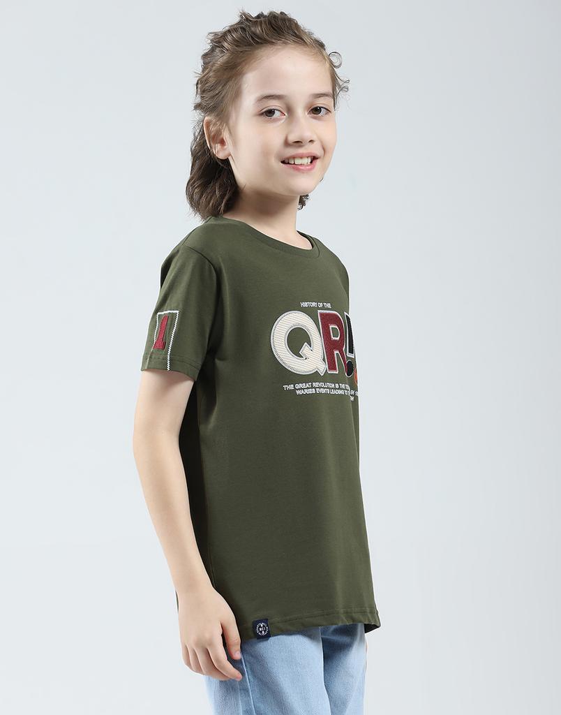 Monte Carlo Boys Printed Regular Fit Round Neck Half Sleeve T-Shirt