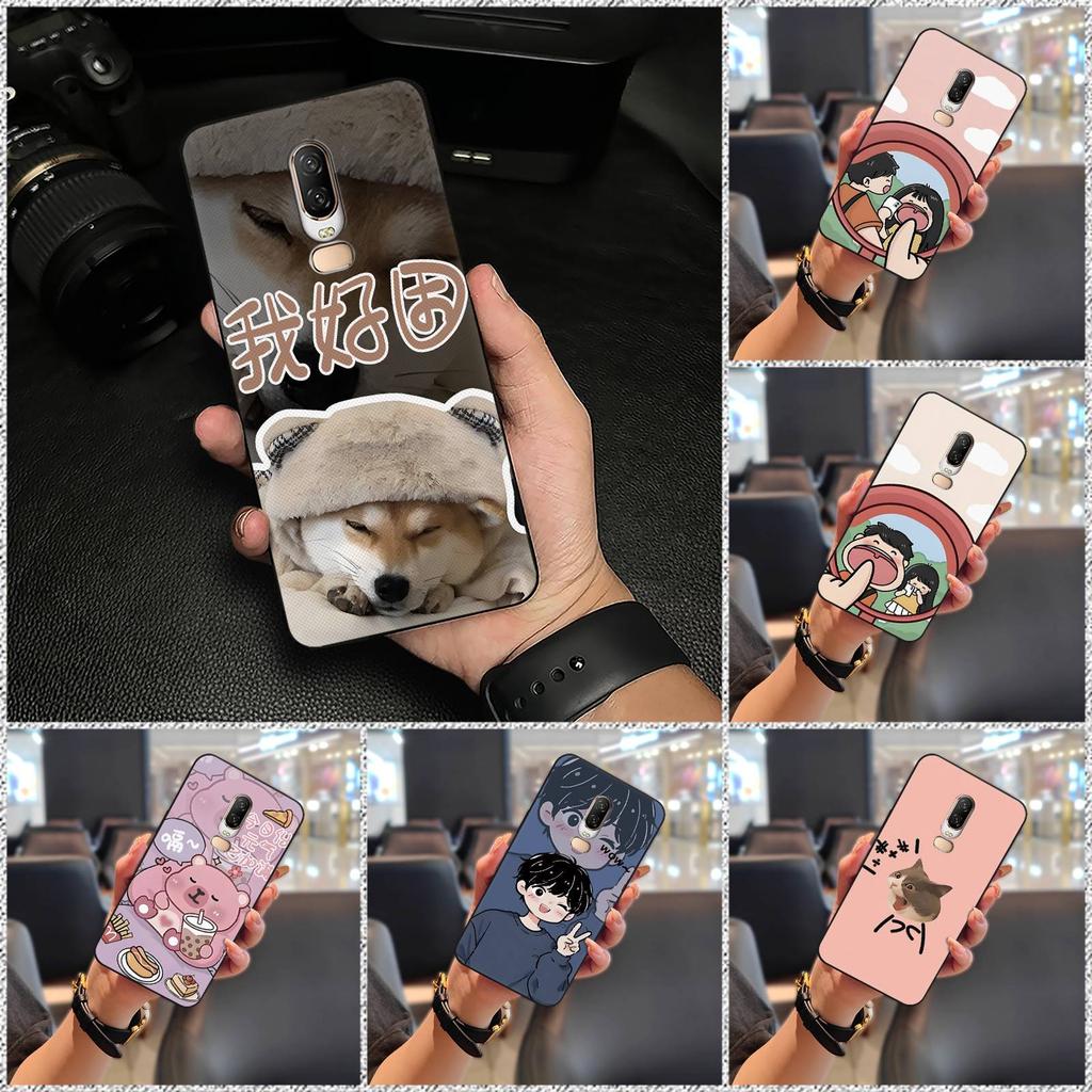 Full wrap Soft case Phone Case For OnePlus 6/1+6 Graffiti Fashion Design Phone Pouch Anti-knock TPU Couple Waterproof