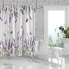 1 Piece 180X180Cm Natural Floral Purple Lavender Pattern Printed Shower Curtain Partition Bathroom Waterproof And Mildew Proof