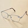 Metal Frame Square Reading Glasses Anti-fatigue Fashion High Definition Presbyopia Diopter +1.0 +1.5 +2.0 +3.5 +4.0