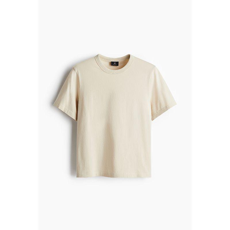 

HM Men s and Women s T-shirt 2025 Autumn New Arrival Simple and Stylish Casual Inner Wear Base Short Sleeve round Neck 1262644 Light Beige 170/92