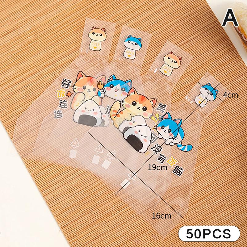 

Милый мультяшный треугольный пакет для упаковки рисовых шариков с наклейками, сумка для суши «Нори Онигири», форма для приготовления суши, аксессуары для бэнто