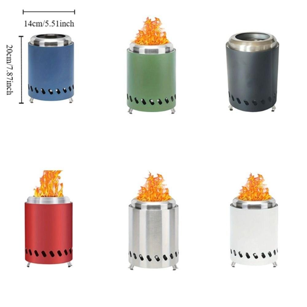 Anti-corrosive Camping Firewood Stove Stainless Steel Teapot Furance Practical Firepit Party