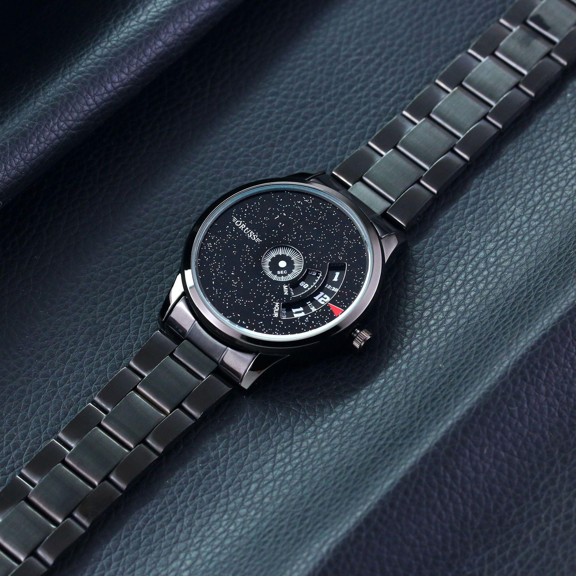 

New Concept Steel Belt Men S Watch Simple Atmosphere Student Sports Waterproof Quartz Watch