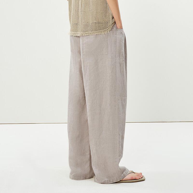 LESS 2025 Summer Linen Wide-Leg Pants