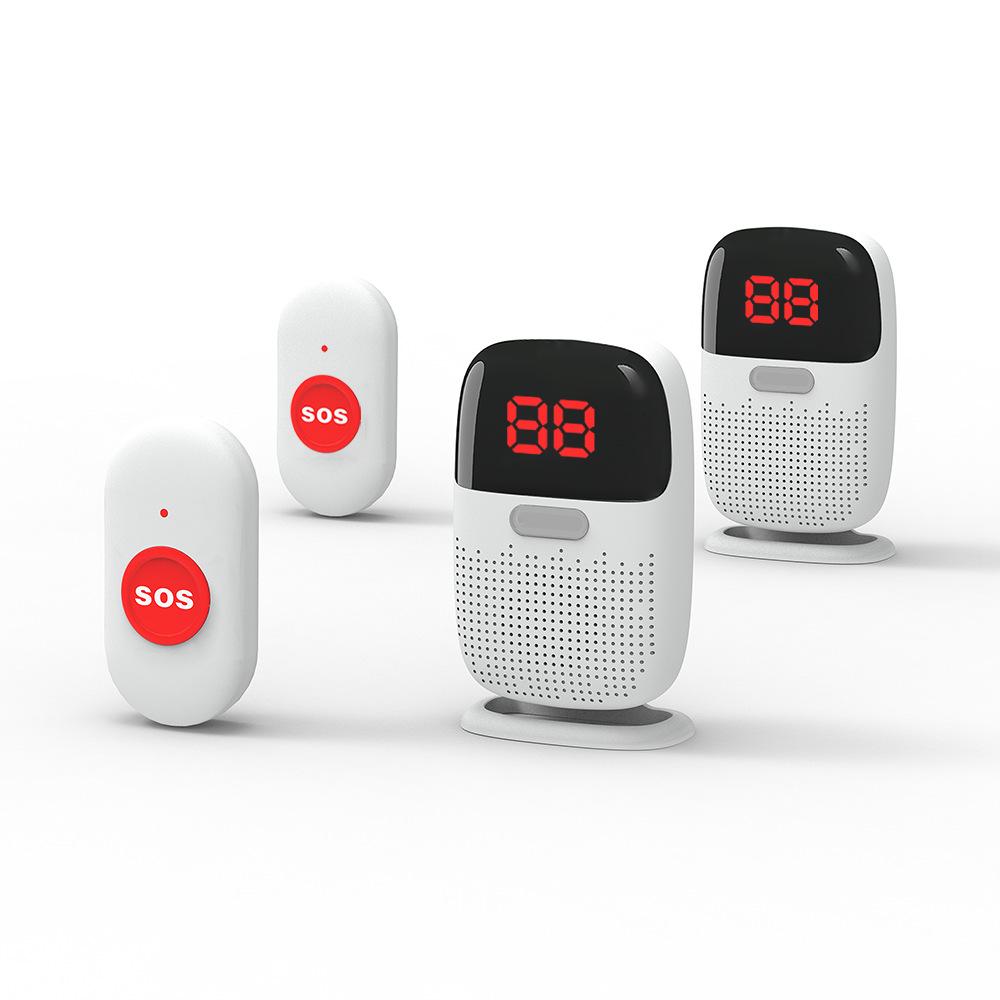 Elderly Smart Wireless Emergency Call System: Two-to-Two Waterproof Vibration Doorbell