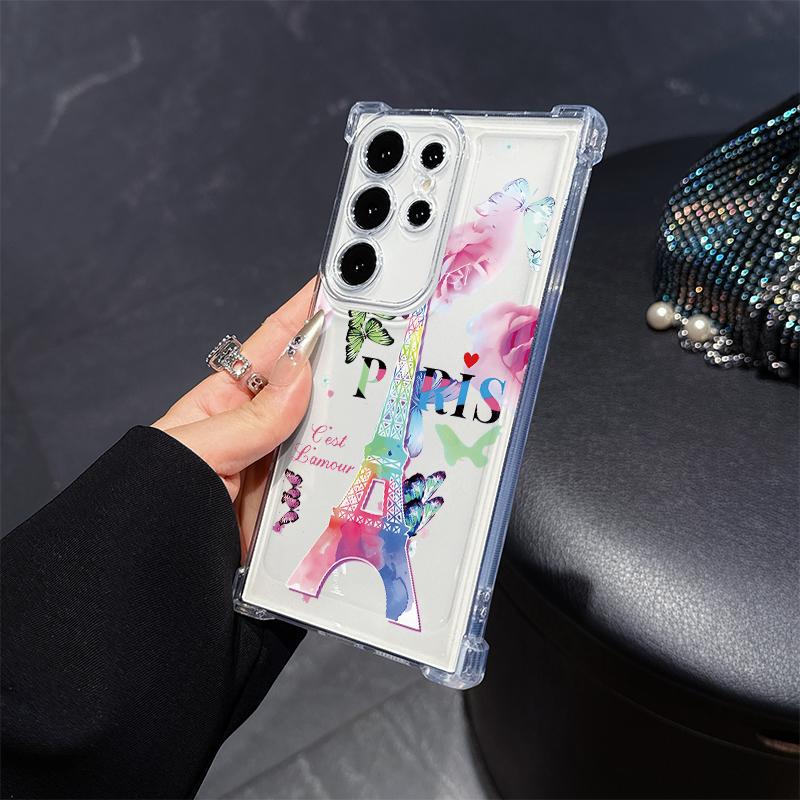Gradient Butterfly Phone Case for Samsung A20s A21s A23 A24 25 26 31 32 32 33 34 35 50 51 52 53 54 73 Transparent Soft Covers