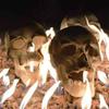 For Fireplace Portable Fireproof Halloween Skull Decor Prop Skull Sculpture Ceramic Ornaments