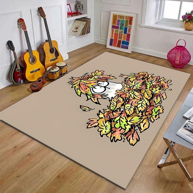 Simon's cat Polyester Carpet, Soft Indoor Mat for Office Chair, Living Room, Computer Desk - Decorative Home Office Rug Design