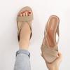 Fashion 2025 Women's Fashionable PVC Low-heeled Sandals and Thick-soled Casual Shoes for Wearing Slippers Outside