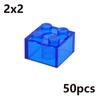 MOC Transparent Thick Building Blocks 1x1 1x2 2x2 2x4 Dots Clear Brick Figures Educational Creative Toy for Kid Compatible Brand