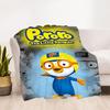 1pc Pororo Adventure Outdoor Blanket Lightweight Flannel, Soft & Warm, All Season Use for Sofa, Outdoor, Camping, Living Room, Office, Chair