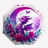 1pc Cartoon Purple Dragon Design Automatic Opening and Closing Umbrella - Suitable for Various Occasions, Outdoor Activities, Lightweight and Dur