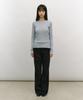 LOW TIDE Back Slit Long Sleeve T-Shirt [Sky Blue]