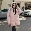 Women's Winter Puffer Jacket: Hooded Design with Puff Sleeves, Casual Loose Oversized Fit, Warm Fashion Bread-Style Outerwear