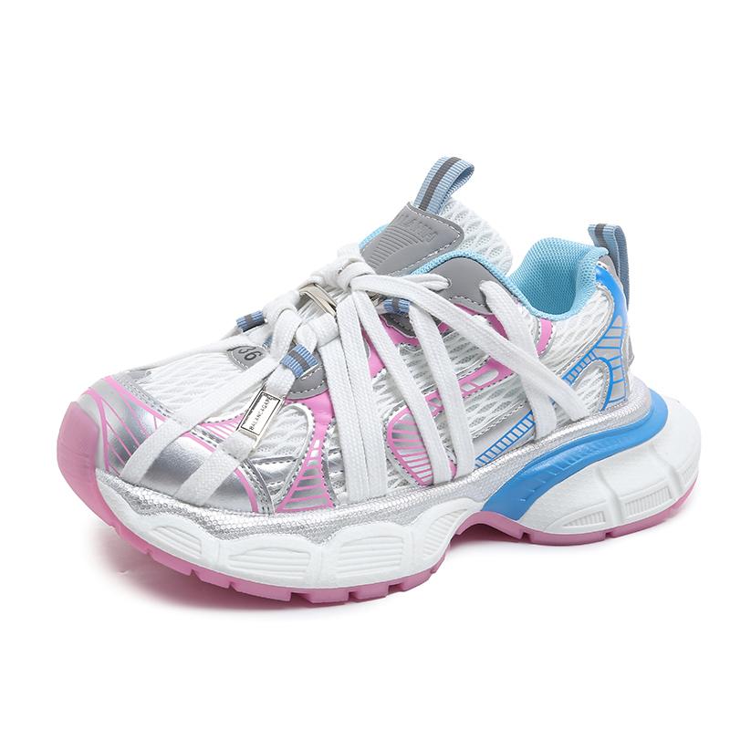 

Модне Розкішне Жіноче Взуття Осінні Клинові Кросівки 2025 Повсякденні Жіночі Масивні Кросівки Жіночі Дизайнерські Дихаючі Сітчасті Платформні Туфлі 36 рожевий