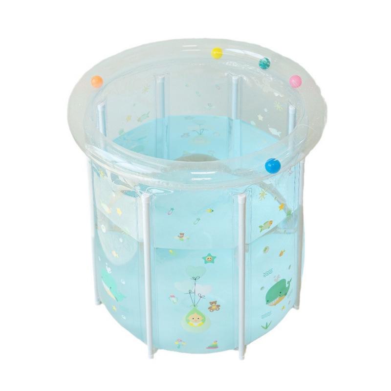Foldable Transparent Bathtub: Kids & Adults Swimming Bucket